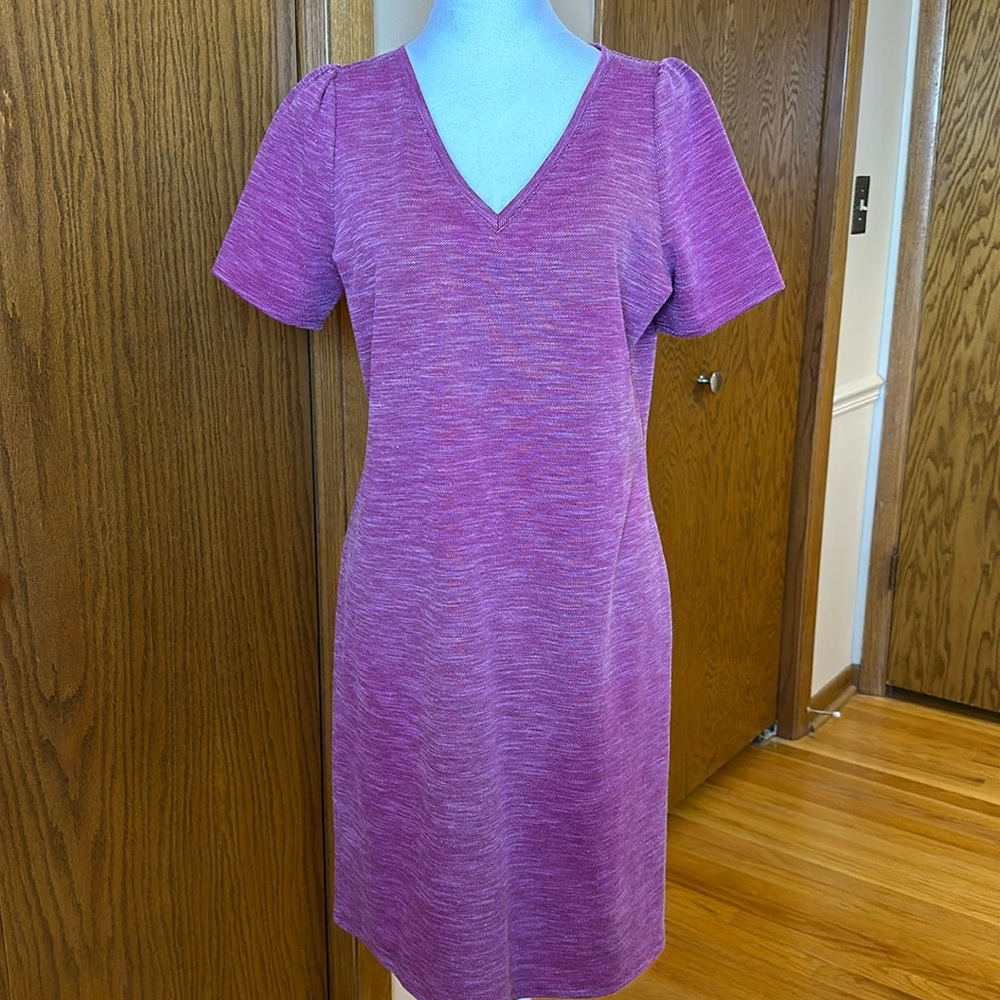 Set of two White House Black Market size small pink and blue dresses.